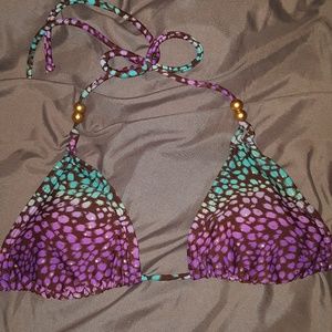 Multicolored bikini top